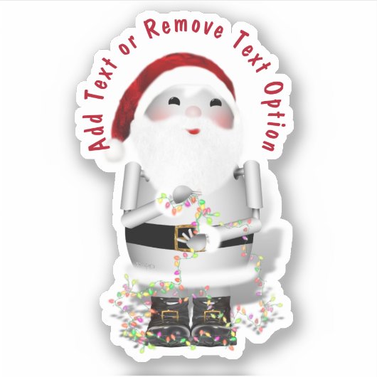 Robot Sinterklaas Kerstmis Sticker (Voorkant)