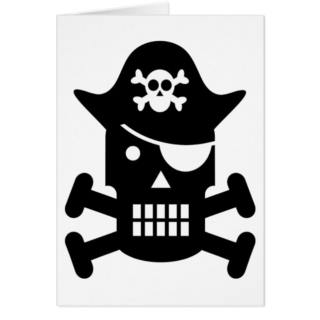 Robot Skull & Crossbones Pirate Silhouette (Voorkant)