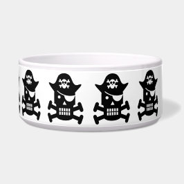 Robot Skull & Crossbones Pirate Silhouette Voerbakje
