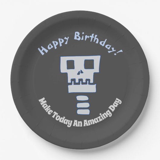 Robot Skull Paper Bord (Voorkant)