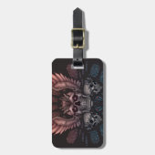 Robot Skull + Wings Bagagelabel (Voorkant verticaal)