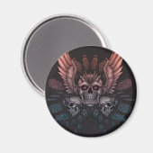 Robot Skull + Wings Magneet (Voorkant / Achterkant)