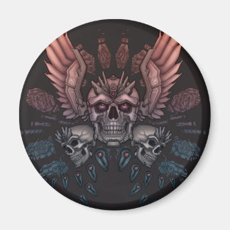 Robot Skull + Wings Magneet