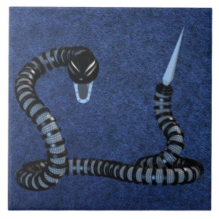 Robot Snake Ceramic Tile Tegeltje