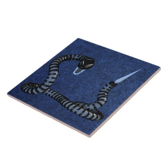 Robot Snake Keramische Tegel Tegeltje (Zijkant)