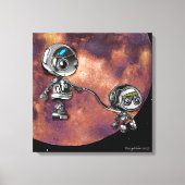 Robot Space Walk Canvas Afdruk (Voorkant)