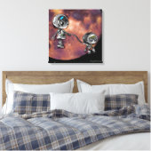 Robot Space Walk Canvas Afdruk (Insitu (Slaapkamer))