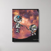 Robot Space Walk Canvas Afdruk (Voorkant)