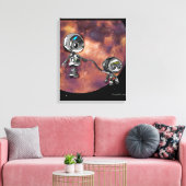 Robot Space Walk Canvas Afdruk (Insitu (Woonkamer))