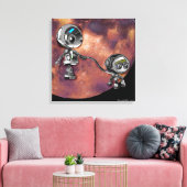 Robot Space Walk Canvas Afdruk (Insitu (Woonkamer))