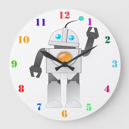 ROBOT SPEELGOED MET KLEURENNUMMERS GROTE KLOK (Voorkant)