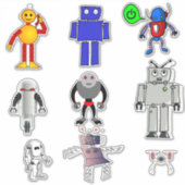 Robot speelgoed schattig kinder vaartuig sticker (Voorkant)