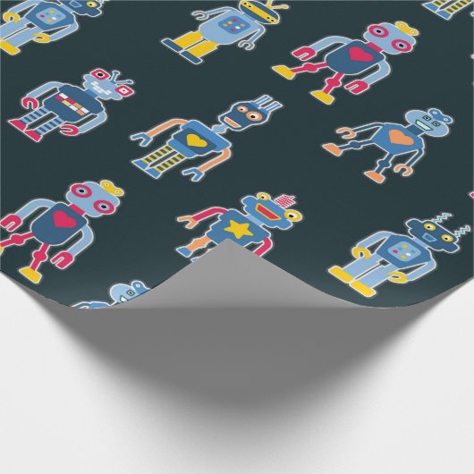 Robot-speelgoed voor kinderen cadeaupapier (Hoek)