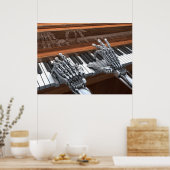 Robot speelt op piano poster (Keuken)