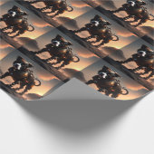 Robot Staffordshire Bull Terrier, Gift Wrap Paper Cadeaupapier (Hoek)