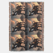 Robot Staffordshire Bull Terrier, Throw Blanket Deken (Voorkant Verticaal)