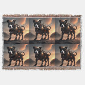 Robot Staffordshire Bull Terrier, Throw Blanket Deken (Voorkant)