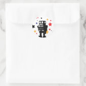 Robot Star Ronde Sticker (Tas)