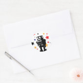 Robot Star Ronde Sticker (Envelop)