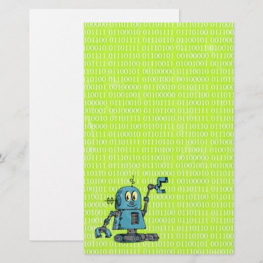 Robot Stationery Briefpapier (Voorkant / Achterkant)