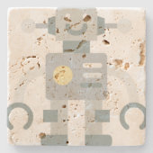 robot stenen onderzetter (Voorkant)