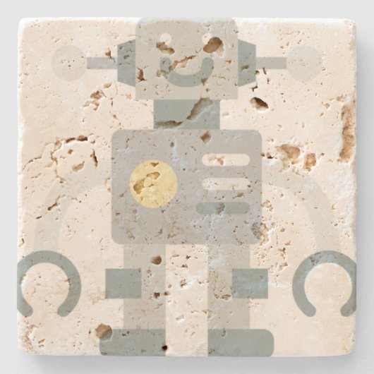 robot stenen onderzetter (Voorkant)