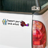 Robot, steun je kunstenaar. bumpersticker (Op Truck)