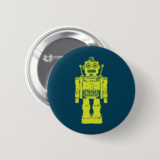 Robot Sticker Ronde Button 5,7 Cm (Voorkant /achterkant)