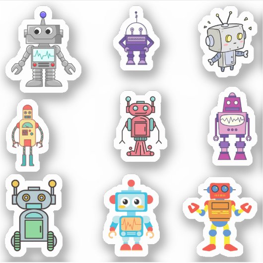 Robot Stickers (Voorkant)