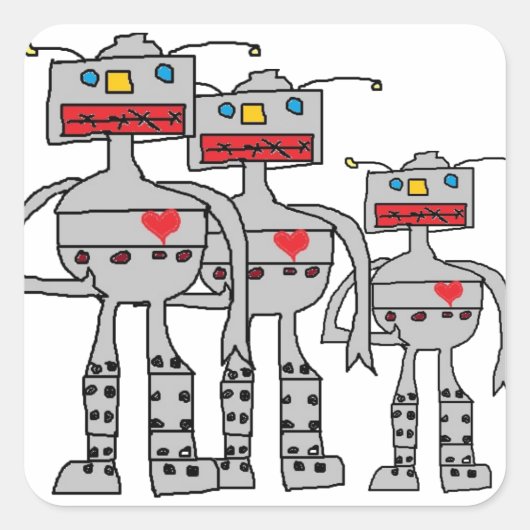 Robot Stickers (Voorkant)