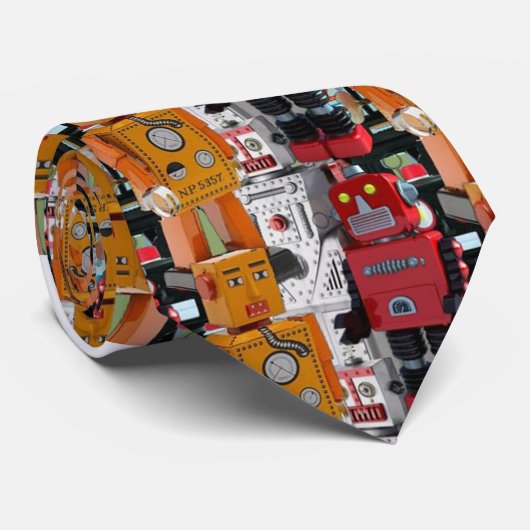 robot stropdas dubbelzijdig afdrukken (Opgerold)