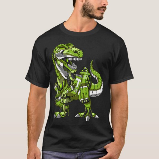 Robot T-Rex Dinosaur T-shirt (Voorkant)