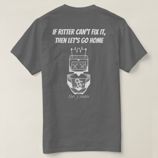 Robot T-Shirt (witte variant) (Design achterkant)