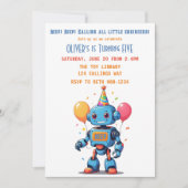 robot thema met waterverfballonnen kaart (Voorkant)