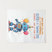 robot thema met waterverfballonnen wandkleed (Voorkant (horizontaal))