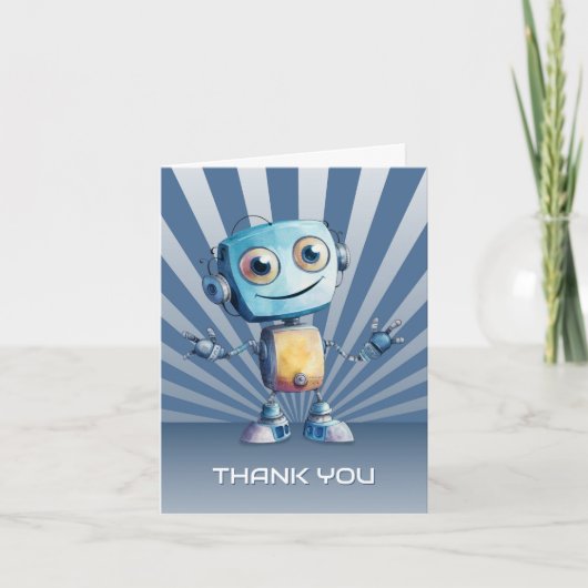 Robot Thema Verjaardag Bedankt (Voorkant)