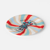 Robot Theme Boy's Happy Birthday Papieren Bordje (Gekanteld)