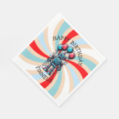 Robot Theme Boy's Happy Birthday Servet (Hoek)