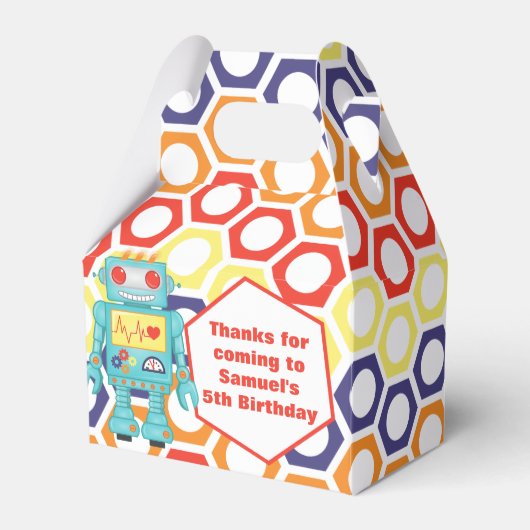 Robot Thleed Party Bedankdoosjes (Voorkant Zijde)