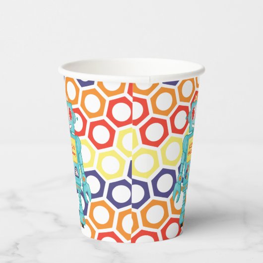 Robot Thleed Party Papieren Bekers (Rechts)