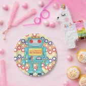 Robot Thleed Party Papieren Bordje (Feest)