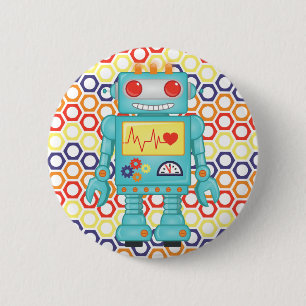 Robot Thleed Party Ronde Button 5,7 Cm