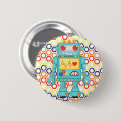 Robot Thleed Party Ronde Button 5,7 Cm (Voorkant /achterkant)