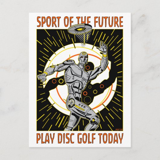 Robot Thrower #1 Briefkaart (Voorkant)