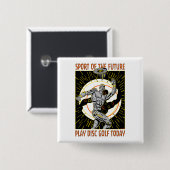 Robot Thrower #1 Vierkante Button 5,1 Cm (Voorkant /achterkant)