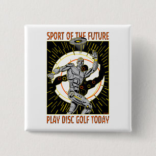 Robot Thrower #1 Vierkante Button 5,1 Cm