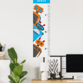 Robot Trio Kinder Groeigrafiek Poster (Thuiskantoor)