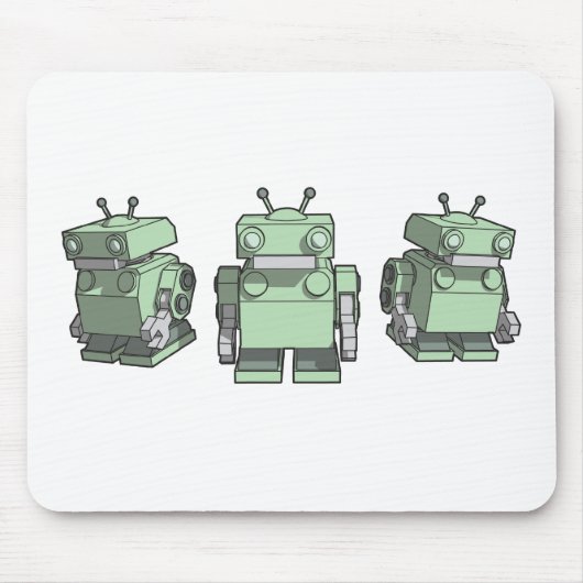 Robot Trio mousepad Muismat (Voorkant)