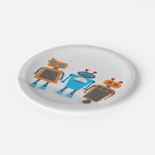 Robot Trio Papieren Bordje (Gekanteld)