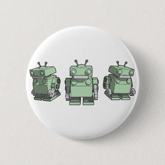 Robot Trio Ronde Button 5,7 Cm (Voorkant)